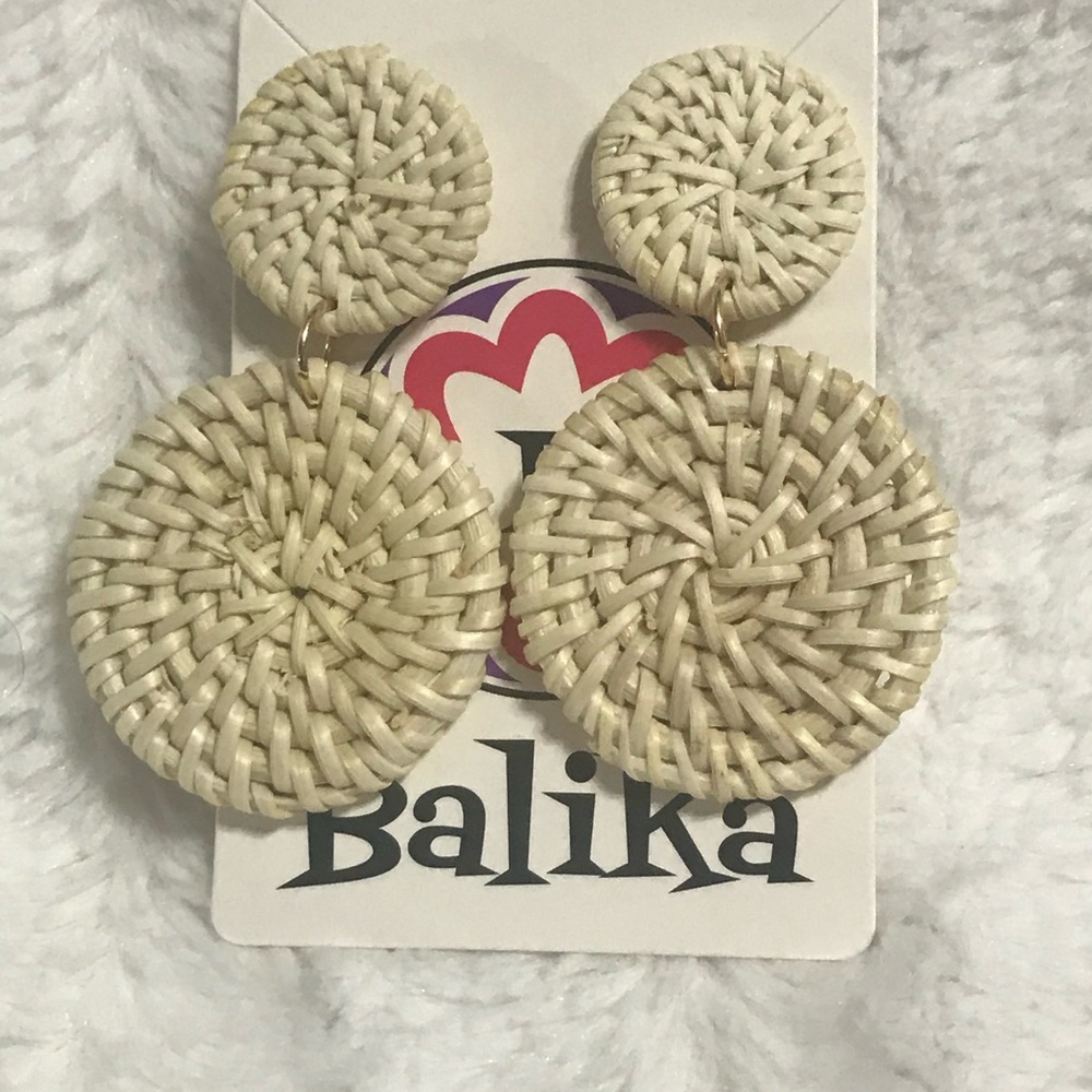 Brand new! Rattan drop dangle earrings